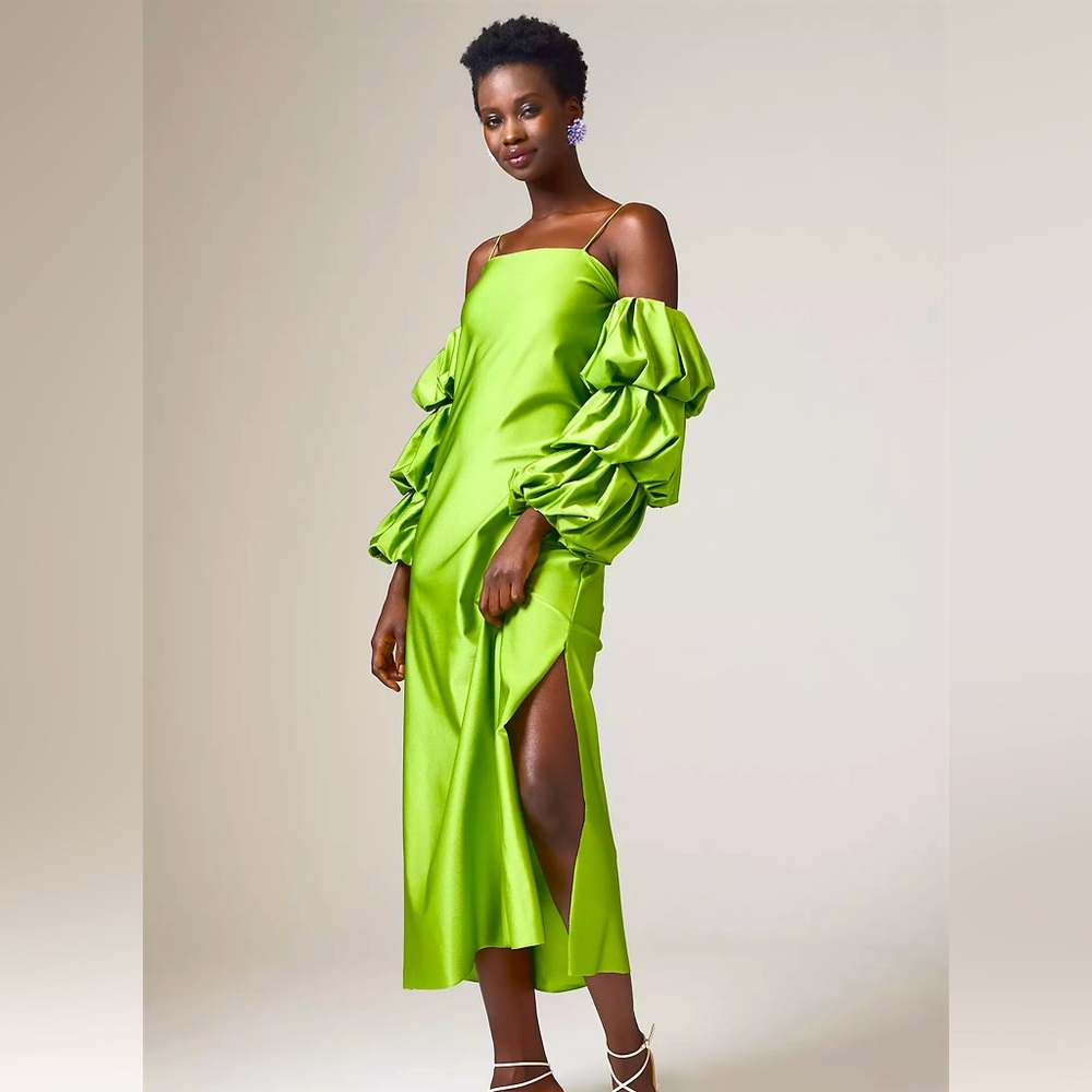 Eugenia Fernández Convertible-Sleeve Slip Dress NWT